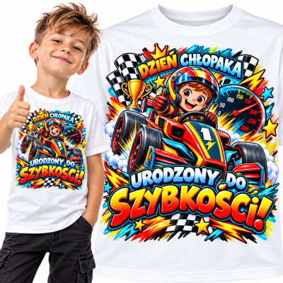 KOSZULKA DZIECIĘCA DZIEŃ CHŁOPAKA autko